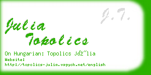 julia topolics business card